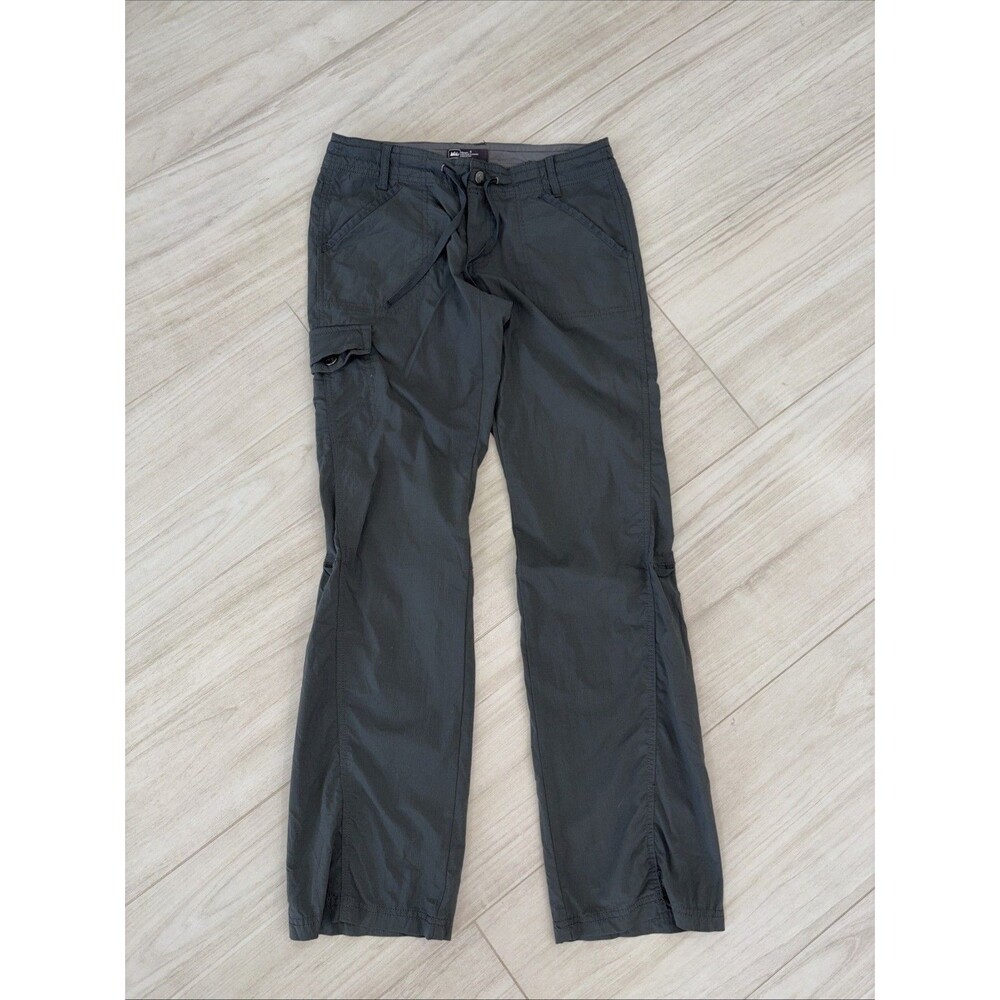 REI Women’s Gray Solid Pants Convertible Size 4 Nylon/Spandex Machine Washable